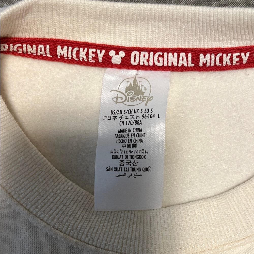 Disney Cream Mickey Mouse Sweatshirt - Picture 3 of 5